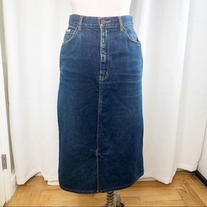 Vintage Gloria Vanderbilt Mujani Midi Denim Skirt